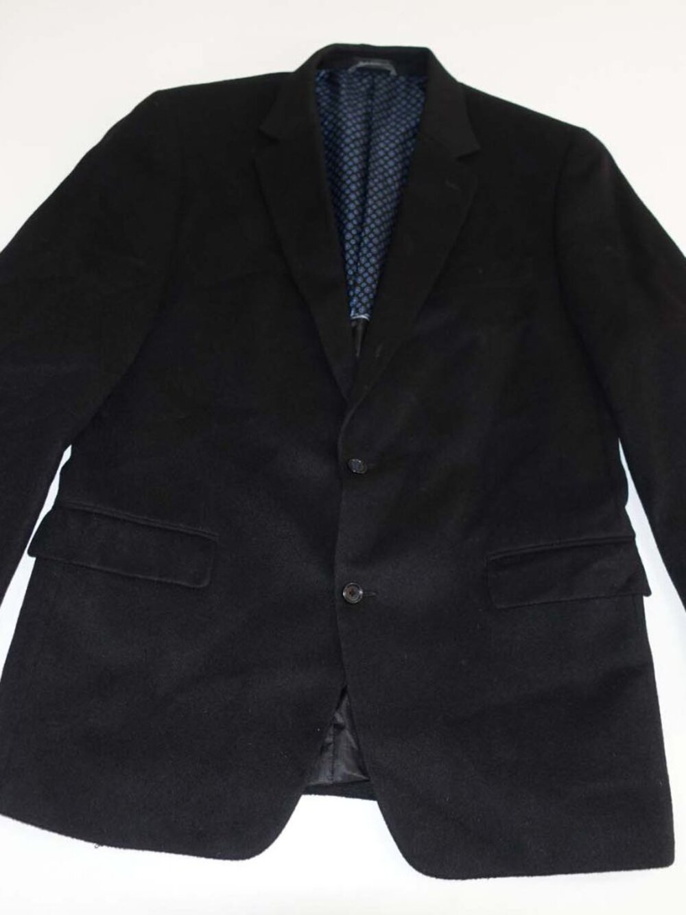 Michael Kors Men's Sport Coat Size 42 Long Black 100% Camel Hair Blazer Jacket L